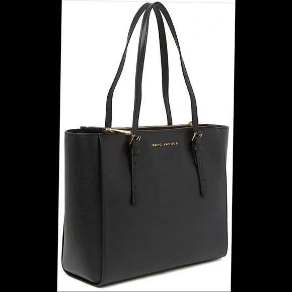 🔥🔥🔥NEW Marc Jacobs Commuter Black Leather Tote - Picture 3 of 13